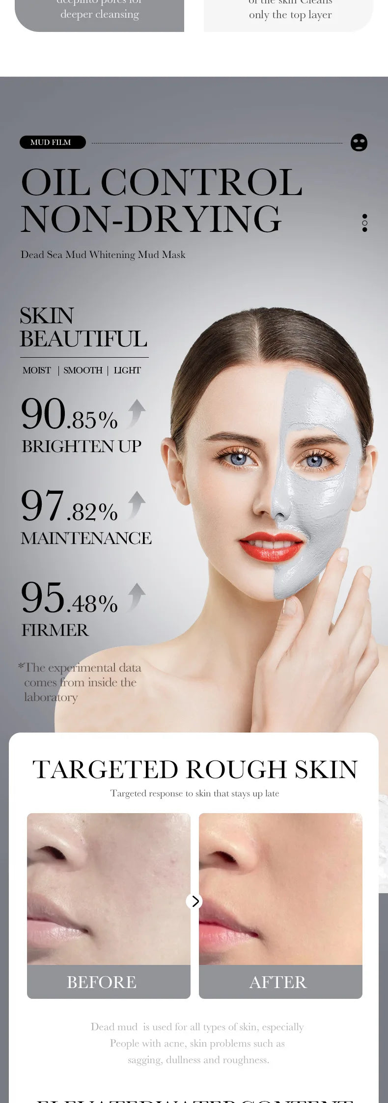 10pcs Dead Sea Mud Whitening Mud Mask Clean Deep Moisturizing Shrink Pores Blackhead Acne Facial Film Korean Skin Care Product