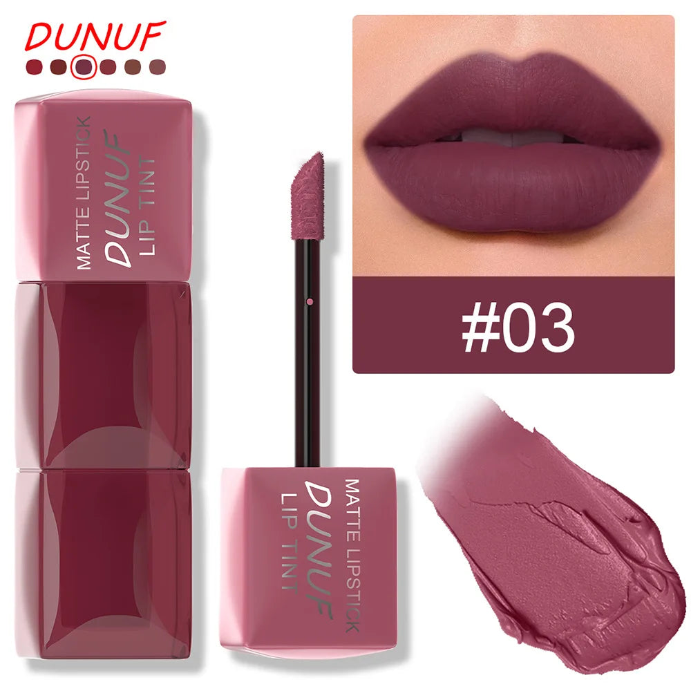 Velvet Matte Lip Gloss Hydrating Moisturizing Long Lasting Waterproof Non Sticky Lip Stain Nude Colors Lip Glaze