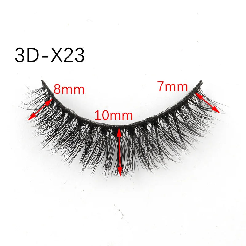 SHIDISHANGPIN 3 Pairs Natural 3D Mink Lashes Soft False Eyelashes Fluffy Wispy Eye Lashes Extension Makeup Faux Cils Maquillaje
