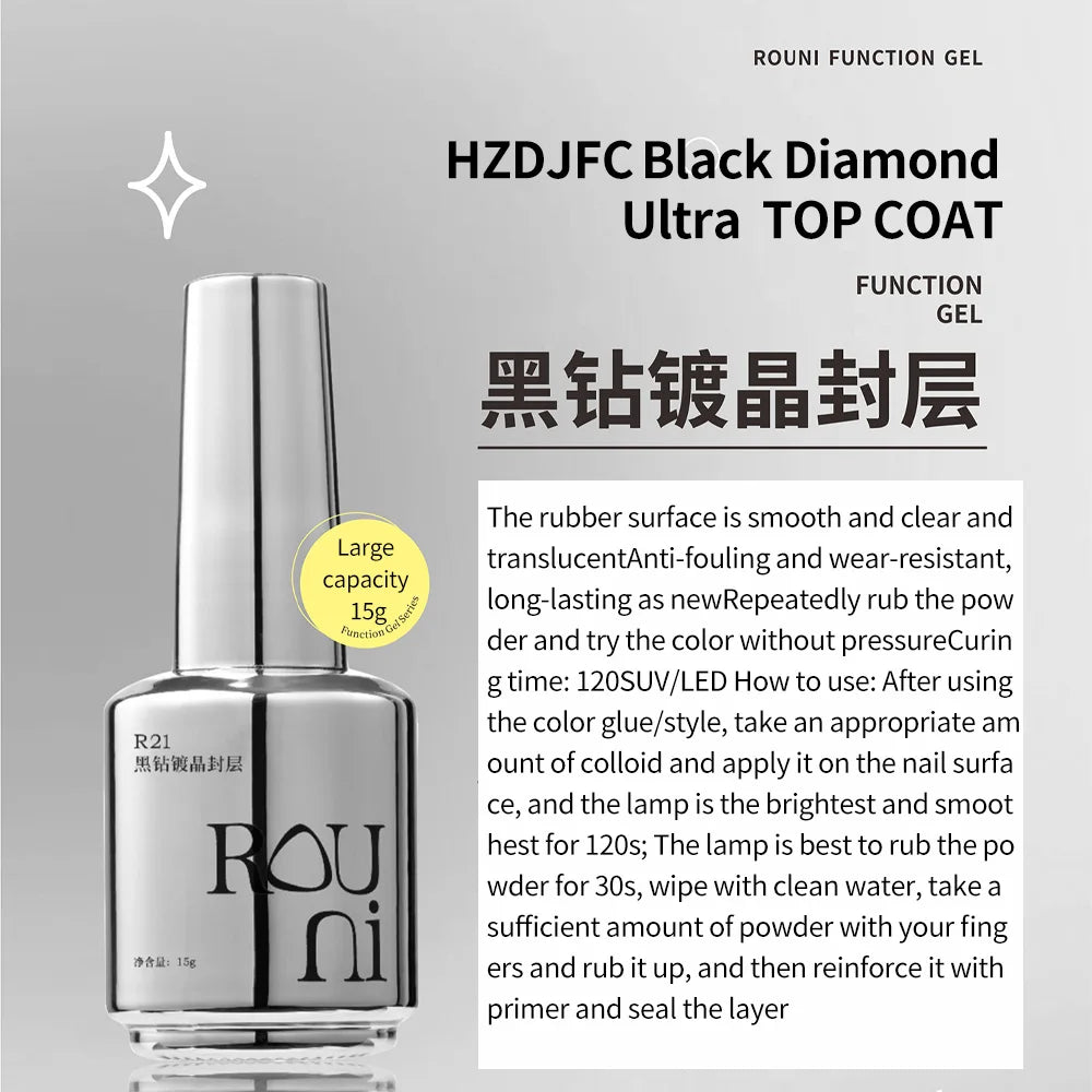 Functional Gel Nail Art Set Primer and Nail Art Crystal Coating Topcoat Matte UV Soaked Gel Nail Polish for Nail Art Design Tool