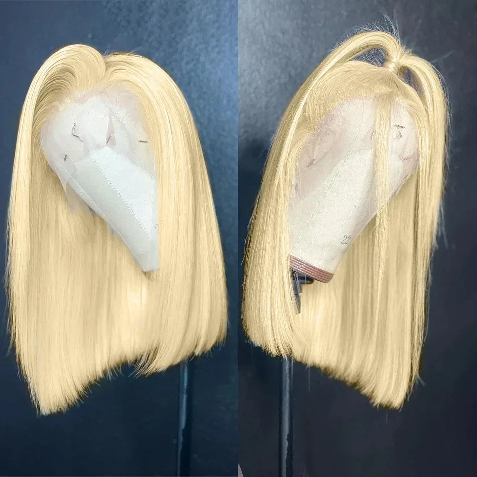 Short Straight Bob Wig Human Hair Wigs Blonde 613 Colored Lace Front Human Hair Wigs 13x4 Lace Frontal Human Hair Wig For Women