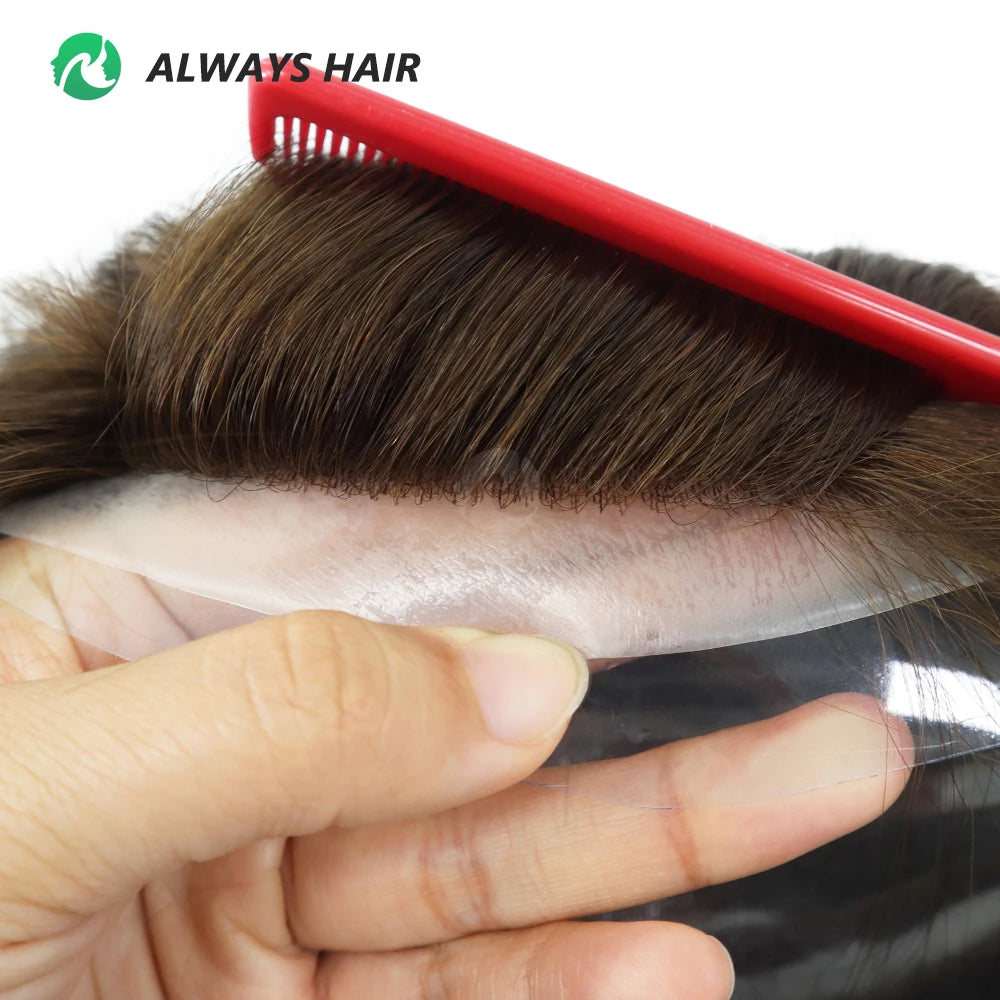 TP22- 18" Thin Skin Toupee For Women 7x9" Polyskin Brazilian Hair Human Hair Toppers