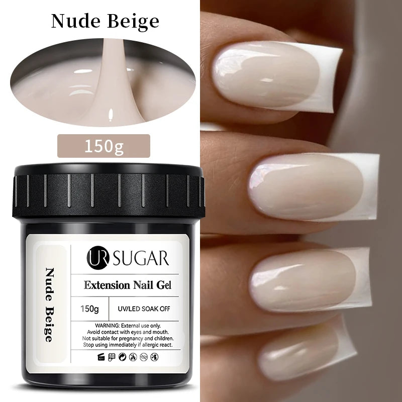 UR SUGAR 150g Extension Jelly Nude Pink Rose Red Quick Extension Gel Nail Polish Nail Extension UV LED Manicure Soak Off