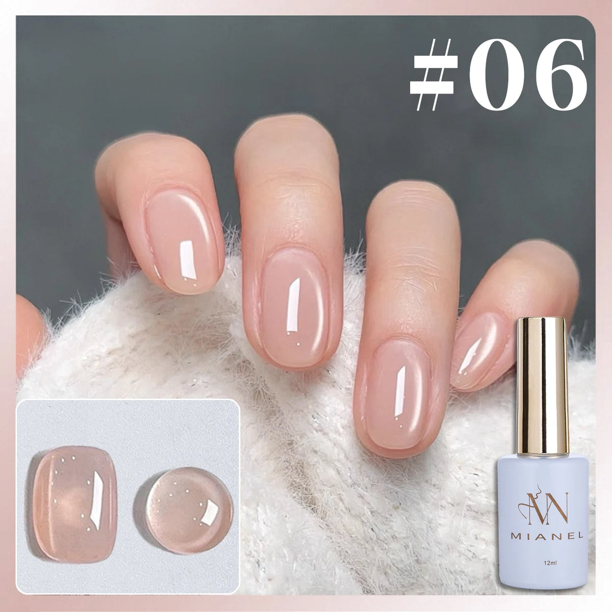 MN 10ML 1-16PCS Moonlight Ballet Magnet Cat Eye Nail Polish Gel Nude Pink Style With Gold Glass Beads Cat Eye Look Nail Polish