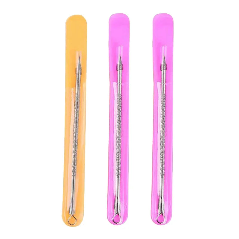 1/2Pcs Blackhead Comedone Acne Pimple Blemish Extractor Remover Stainless Steel Needles Remove Tools Face Skin Care Pore Cleaner