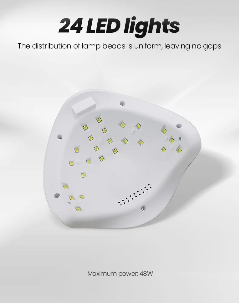 DianaBeauty UV LED Nail Lamp 24 LEDs Nail Dryer with 4 Timer Settings and Display Portable UV Lamp for Curing Gel Nail Polish