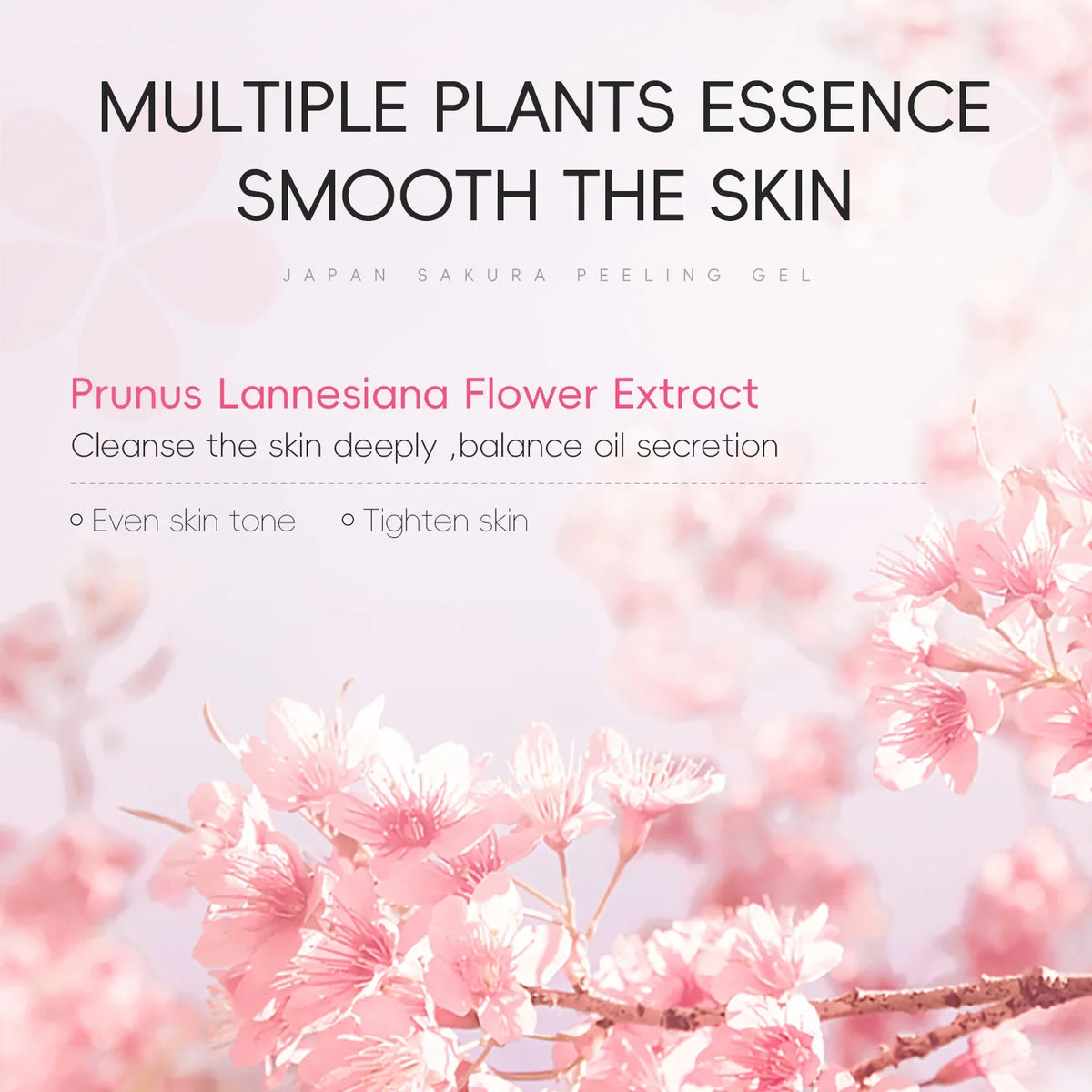 Laikou Japan Sakura Exfoliating Peeling Gel 60g, Gentle Face Body Scrub Deep Clean Remove Dead Skin Hydrating Smooth Skin Care