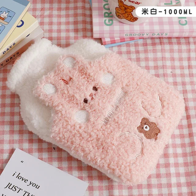 Cute Large Warmer Hot Water Bag for Period Pain Stuffed Menstrual Colic Heater Plush Hand Warmer Seed Guatero Bottle