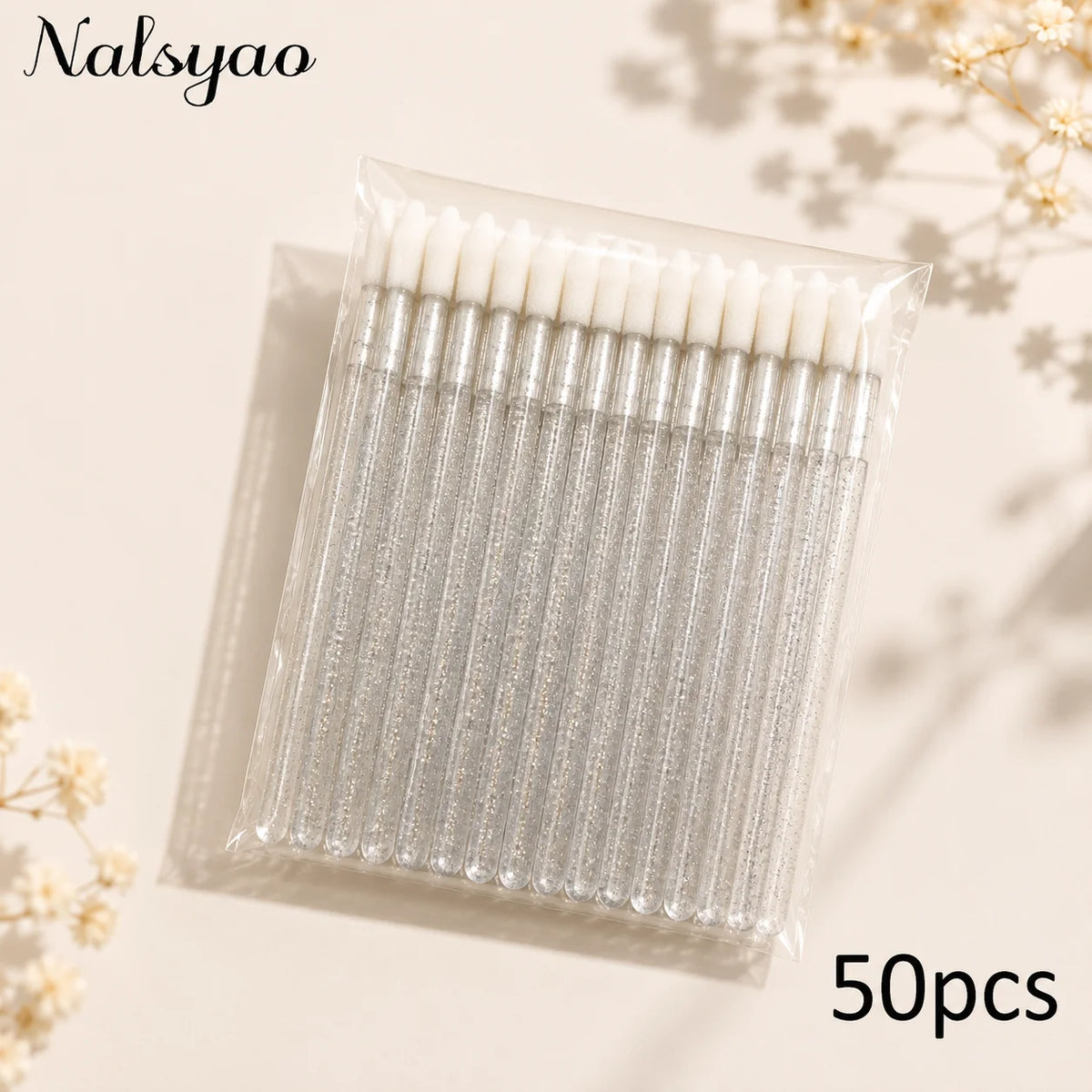 50Pcs Disposable Lip Brush Individual Lash Cleaning Mascara Applicator Makeup Brushes for Eyelash Extension Removal