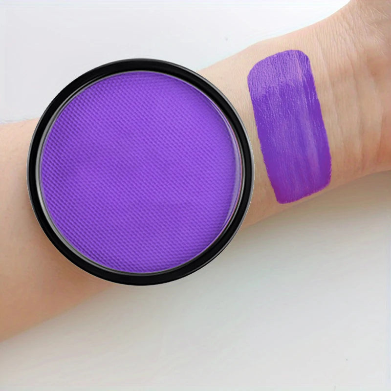 30g Monochrome Water Soluble Face Body Paint Vibrant DIY Makeup for Christmas Parties Long-Lasting Professional Quality Cosmetic