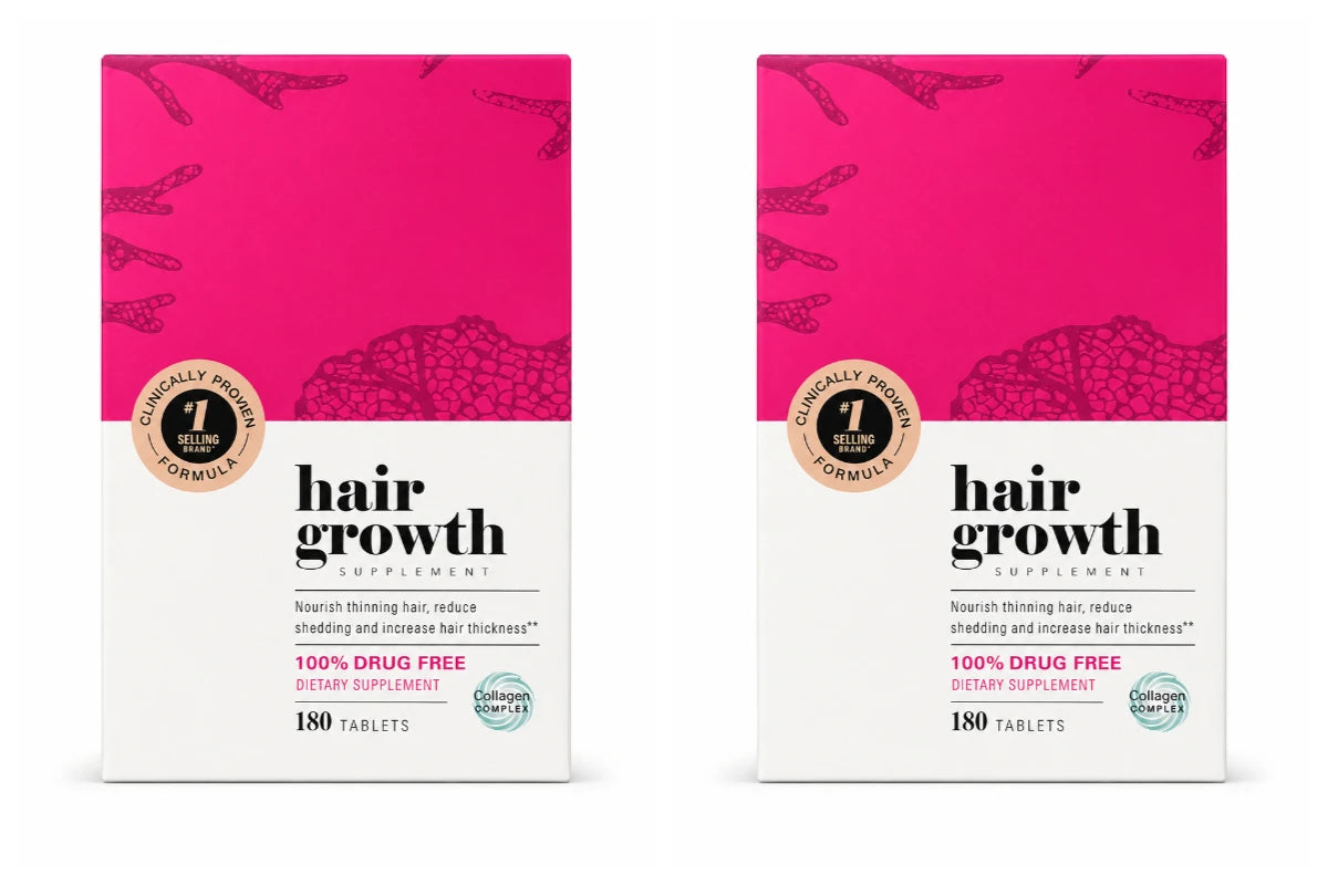 Hair Support Supplements for Women, Thicker Fuller-Looking Hair Beauty Support, with Biotin and Marine Collagen, 180 Tablets