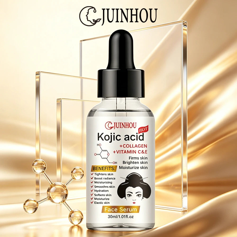 JUINHOU Natural Seabuckthorn Fruit Oil Kojic Acid Face Serum Deep Hydrating Skin Daily Facial Moisturizing For All Skin Types