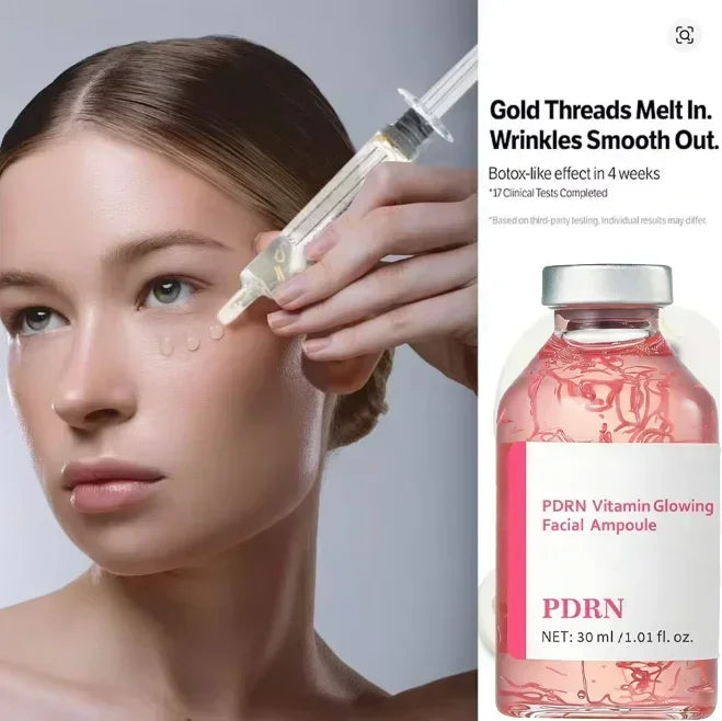 Deep Collagen Peptide Pink PDRN Ampoule Essence Intensive Brightening Moisturizing Firming Smooth Fine Lines Daily Facial Care
