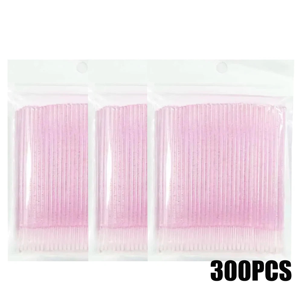 300/500PCS MicroBrush Eyelash Cleaning Brush Lash Extension Applicator For Eyelashes Removing Swab Micro Makeup Brush