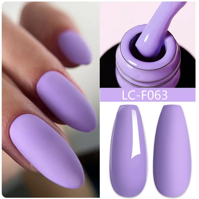 LILYCUTE 7ml Macaron Gel Nail Polish Pink Purple Green Series Soak Off Manicure Nail Gel Varnish Semi Permanent UV Gel Nail Art