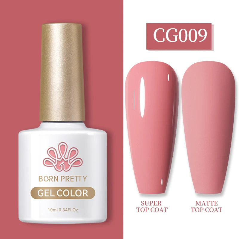 BORN PRETTY 10ml Gel Nail Polish Gel 130 Colors Semi Permanent Solid Nail Gel Varnish Soak Off UV Gel for Base Top Coat