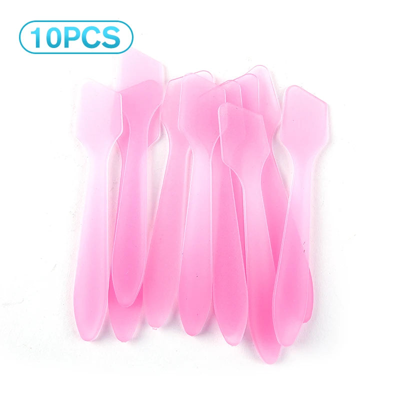 10 Pcs Mini Cosmetic Spatulas Scoop Face Cream Makeup Mask Mixed Spoon Eye Facial Makeup Applicator Sticks Beauty DIY Tools