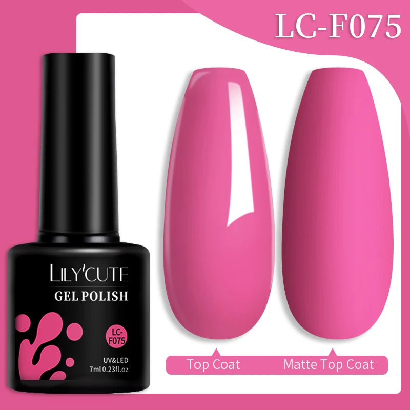 LILYCUTE 7ml Champagne Rose Gold Glitter Gel Nail Polish Colorful Sparking Long Lasting Manicure Soak Off Nails Art Gel Varnish