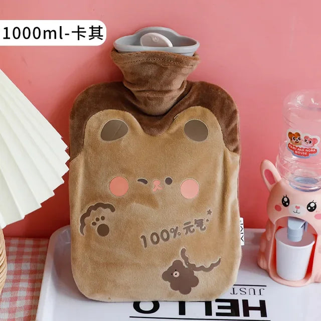 Cute Large Warmer Hot Water Bag for Period Pain Stuffed Menstrual Colic Heater Plush Hand Warmer Seed Guatero Bottle