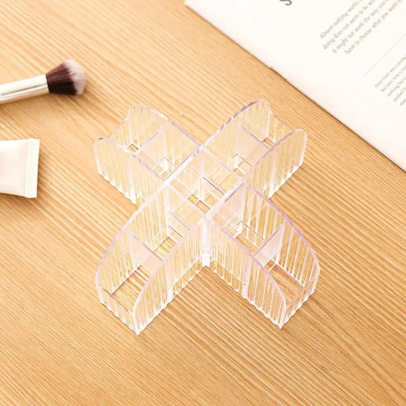 1 Pack 9 Slot Clear Makeup Brush Lipstick Lip Gloss Organizer Perfect Storage Solution For Drawers And Vanities