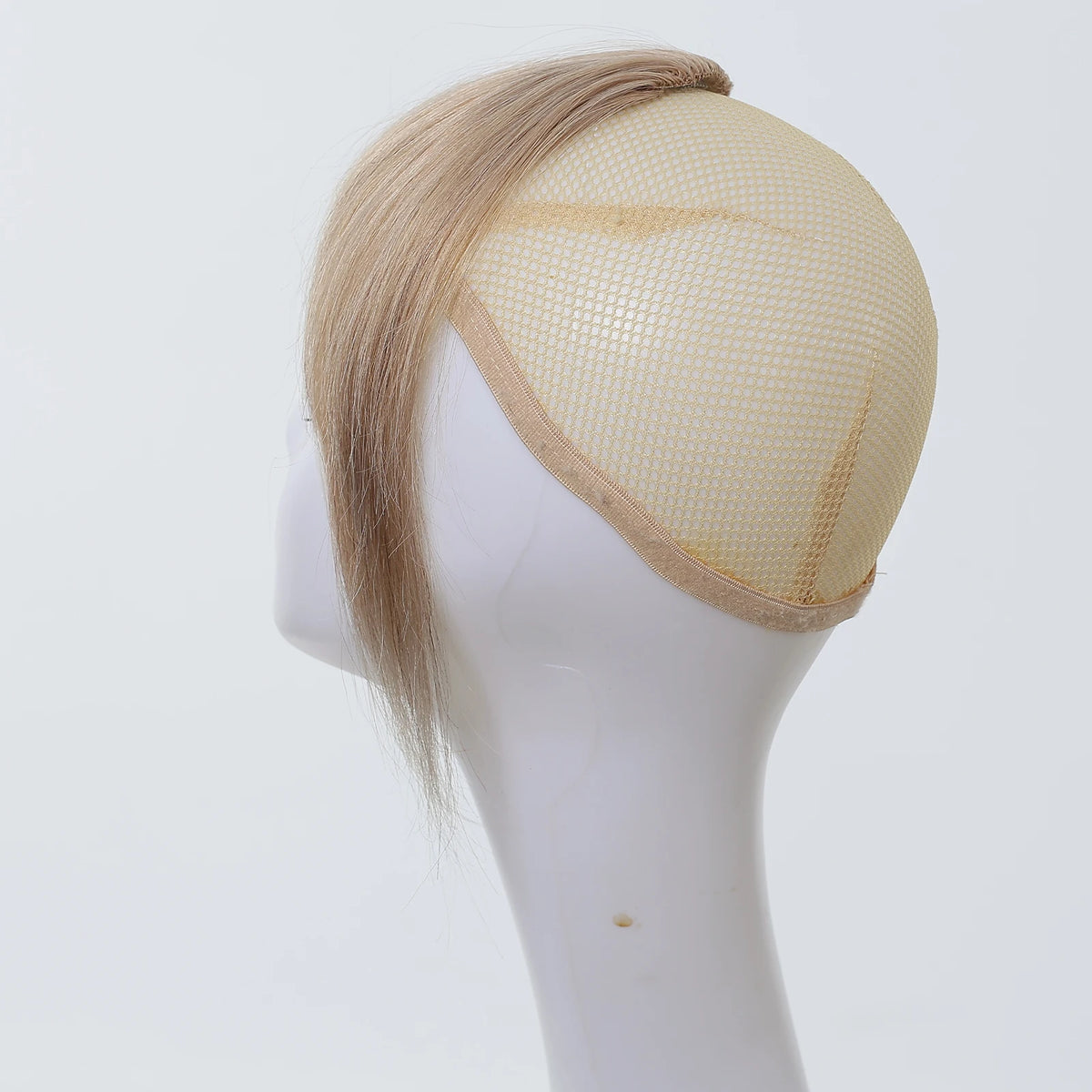 100% Human Hair Bangs Blonde Brown Wispy Bang Hair Clip in Bangs Fringe with Temples Hairpiece for Women Clip on Air Bang 4.5in
