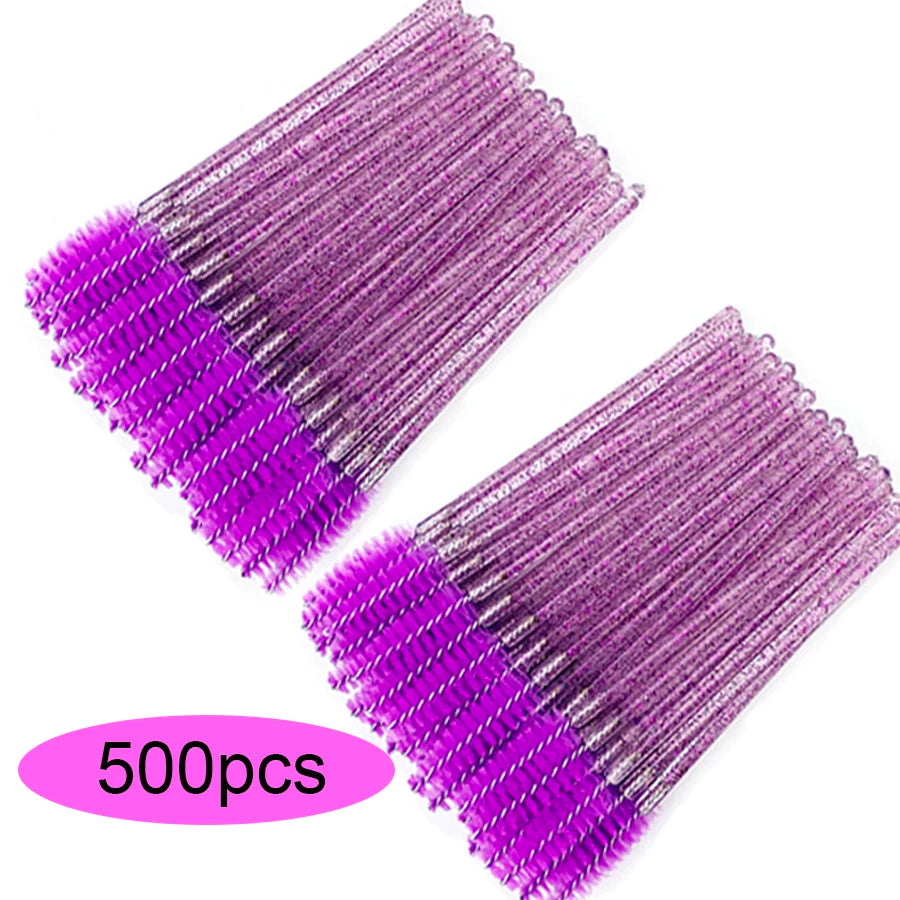 50/100/300/500pcs Makeup Tool   Eyebrow Eyelash Brushes Eyelash Spoolies  Mascara Wands Applicator for Eyelash Extension