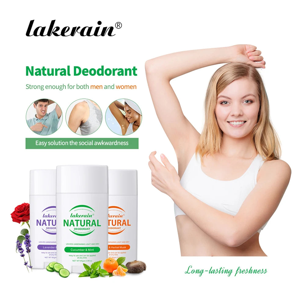 Natural Deodorant Long-lasting Fragrance Eliminate Odors Natural Plant Components Smells Fresh Fragrant Deodorant For Men Women
