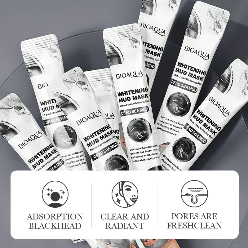 10pcs Dead Sea Mud Whitening Mud Mask Clean Deep Moisturizing Shrink Pores Blackhead Acne Facial Film Korean Skin Care Product