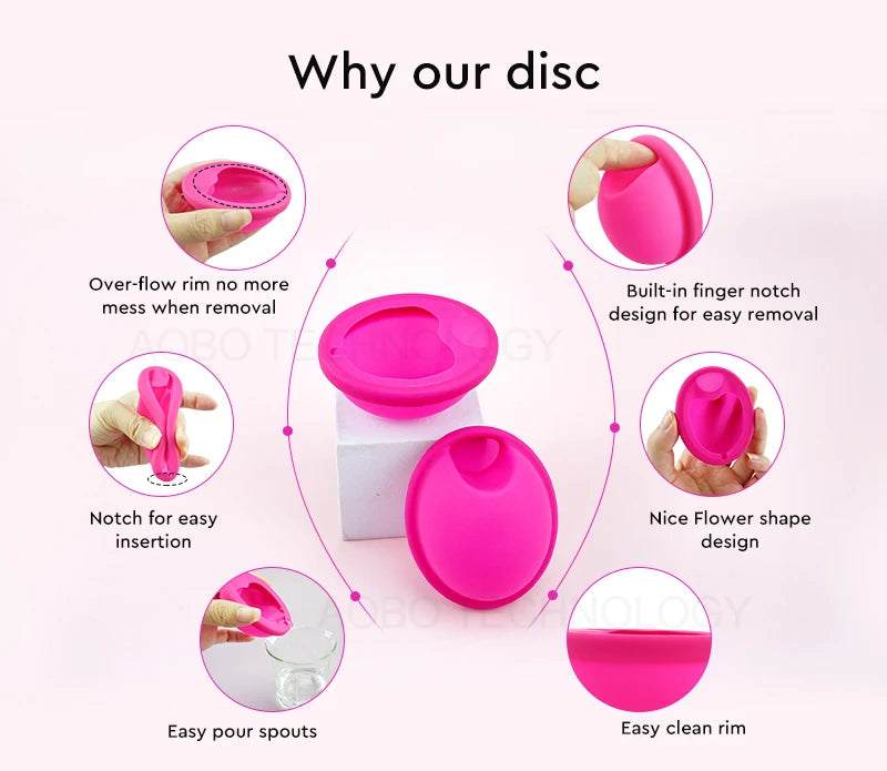 Menstrual Disc Menstrual Cup Set With Electric Sterilizer Storage Case Medical Silicone Period Female Health Care Products