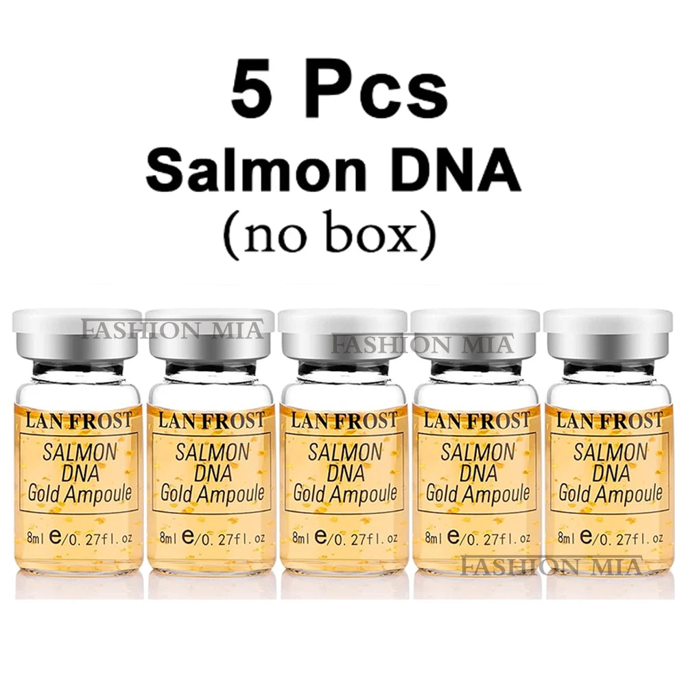 8ml Salmon DNA Gold Ampoule Skin Booster Serum Kit BB Cream Glow Natural Brightening Whitening Moisturizing Face Skin Care
