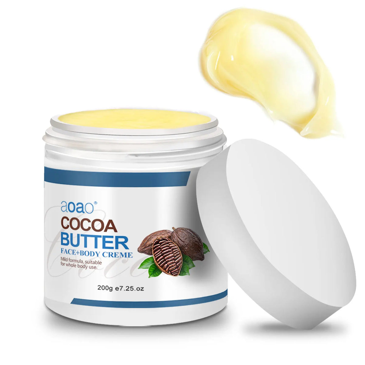 Shea Butter Body Cream - Coconut & Cocoa Butter Formula,   Suitable for All Skin Types, Hypoallergenic with Vitamin E