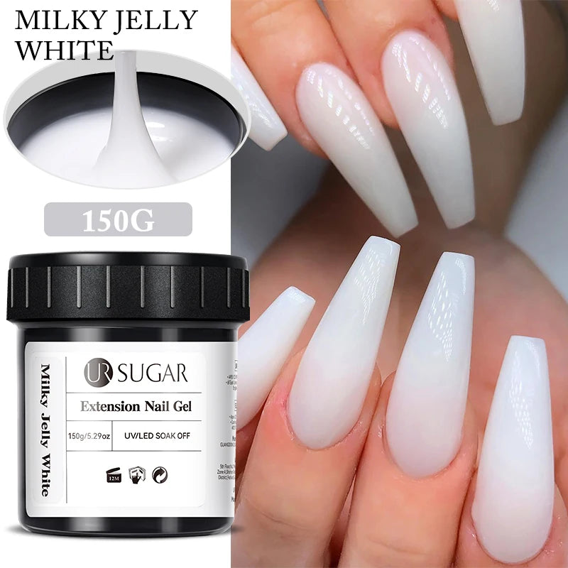 UR SUGAR 150g Extension Jelly Nude Pink Rose Red Quick Extension Gel Nail Polish Nail Extension UV LED Manicure Soak Off