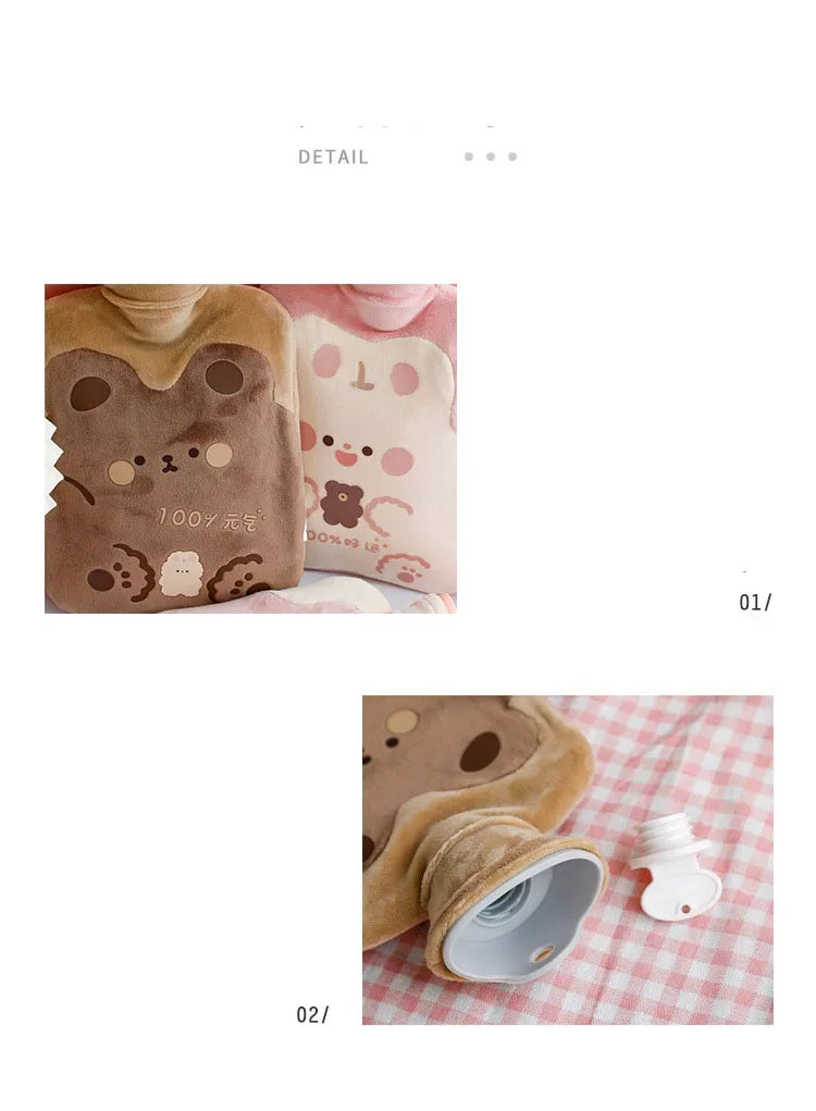 Cute Large Warmer Hot Water Bag for Period Pain Stuffed Menstrual Colic Heater Plush Hand Warmer Seed Guatero Bottle