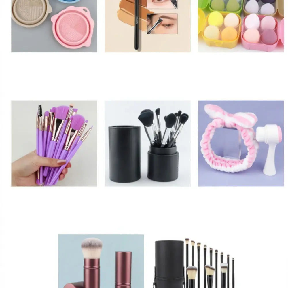 Silicone Makeup Brush Holder Portable Magnetic Cosmetic Bag Travel Dustproof Organizer Case For Rancai Beauty Tools Pouch