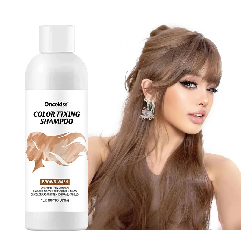 Semi-permanent hair coloring shampoo,invisible shampoo, protects and fixes color,enhances color shine,rich foam, protects scalp