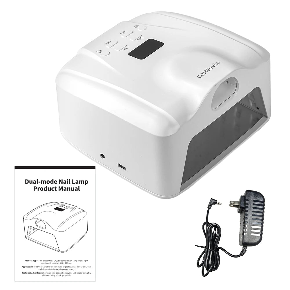 2‑in‑1 Auto‑Sensor UV LED Nail Dryer 78LED Dual Port for Single Finger Toe Full Hand Gel Curing Manicure Pedicure Home Salon