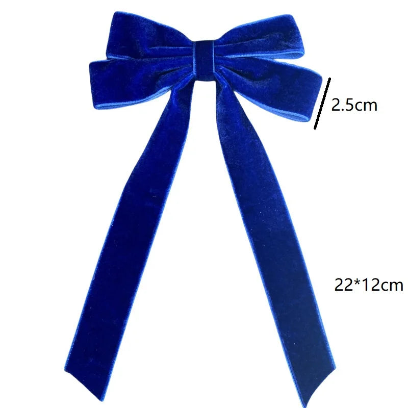 1/2/5/10pcs Christmas velvet with double bow hair clip, fashionable, simple and versatile princess duckbill clip hair accessory