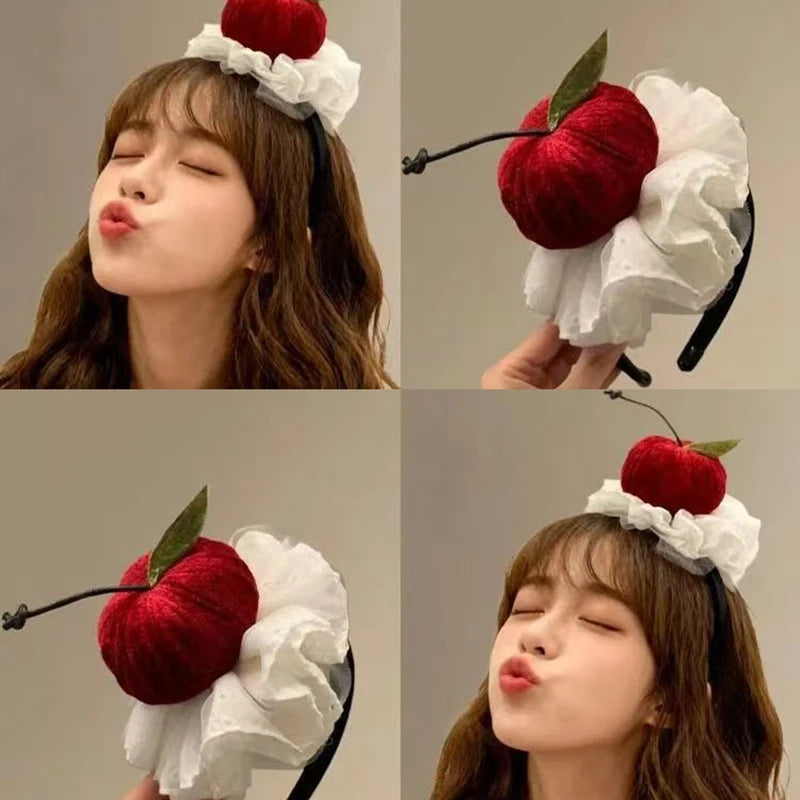 Christmas New Year Apple Headband Festival Party Photo Headband Hair Clip Hair Accessories Christmas Creative Decorations
