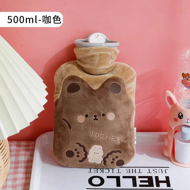 Cute Large Warmer Hot Water Bag for Period Pain Stuffed Menstrual Colic Heater Plush Hand Warmer Seed Guatero Bottle