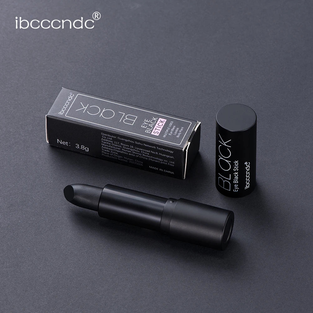 Black Eye Face Body Paint Stick Cream Eyeblack Tube Black Body Painting Sticks for Halloween Cosplay Joker Makeup