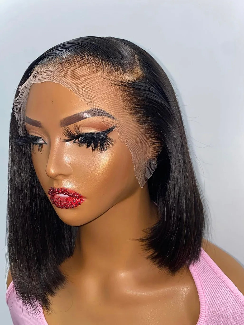 13X4 Lace Front Wig Pre Plucked Human Hair Wigs Short Straight Bob 13x6 Lace Front Wigs Remy Brazilian Human Hair Wigs 250% 5x5 Glueless Wig For Women