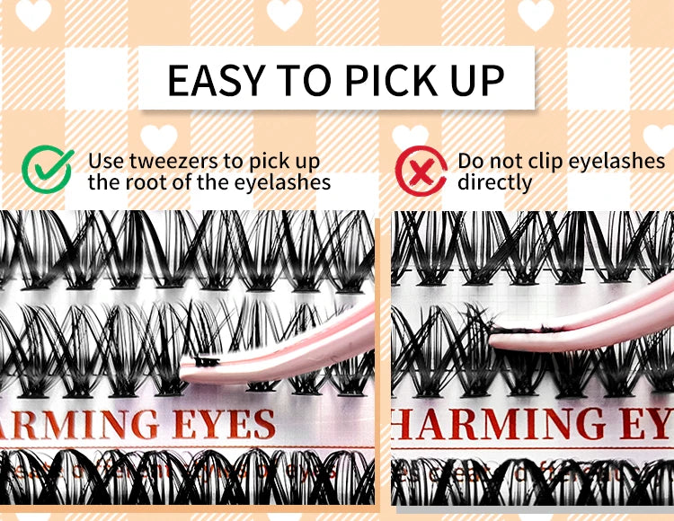LAKANAKU Manga DIY Lashes Book Lash Cluster Tray Bottom Clusters Volume Set Eyelash Extensions Individual Eyelashes