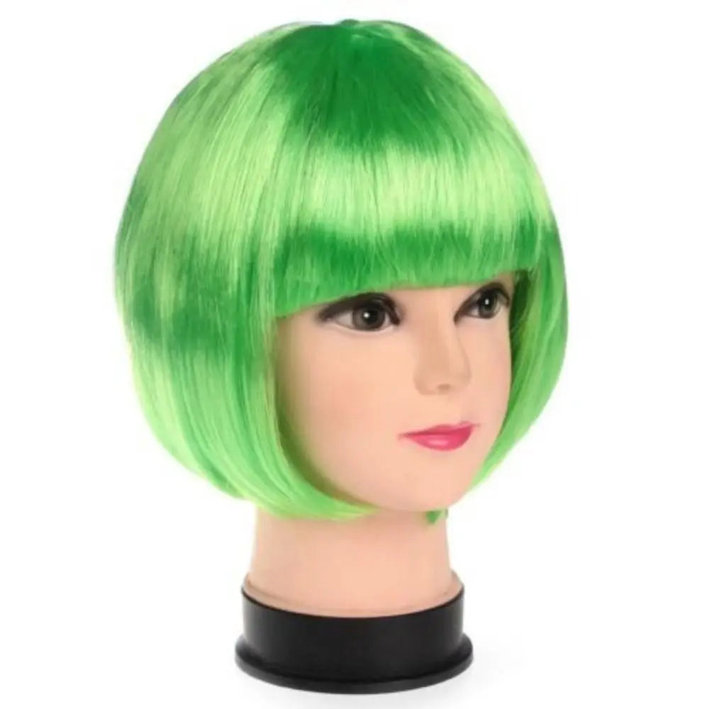 Multiple Color Fashion Full Wig Short Straight Hair Bob Wig Synthetic Hair Customized Synthetic Lace Headgear