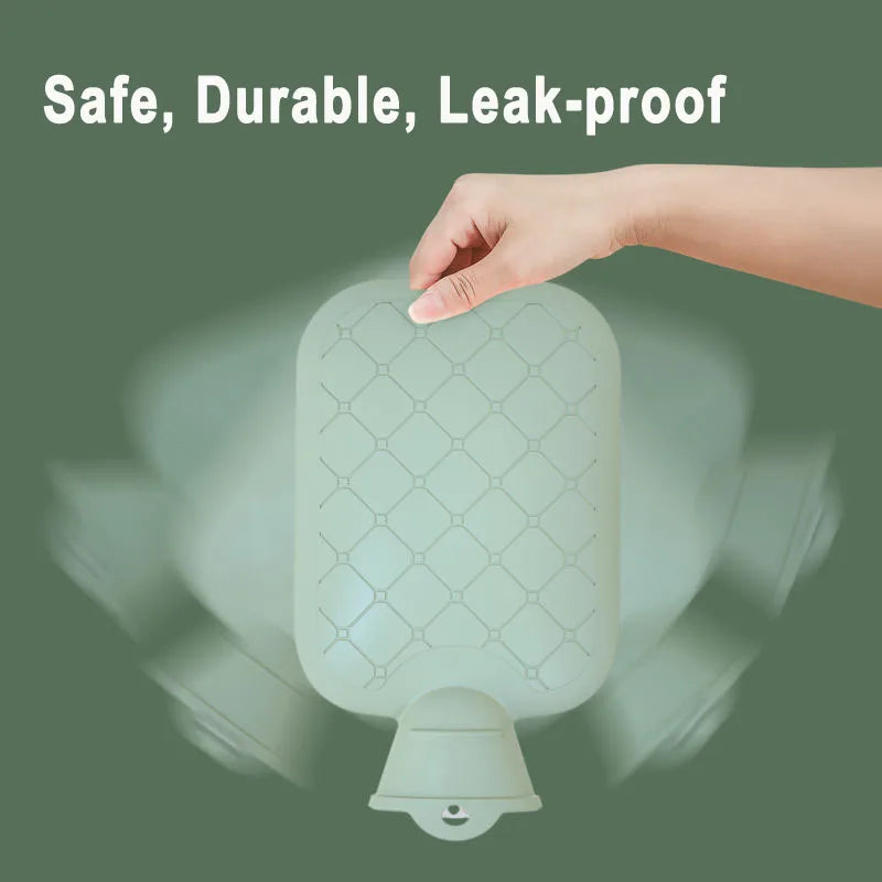 2025 Hot Water Bottle with Cover 1L for Bed Hand Foot Warmer Hot Water Bag Neck Shoulder Pain Menstrual Cramps Hot Compress