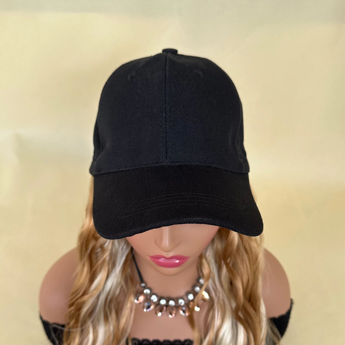Baseball Hat Hooded Wig Hat Wig Wavy Curl Wig Synthetic Wig Beginners Friendly Heat Resistant Natural Looking For Daily Use