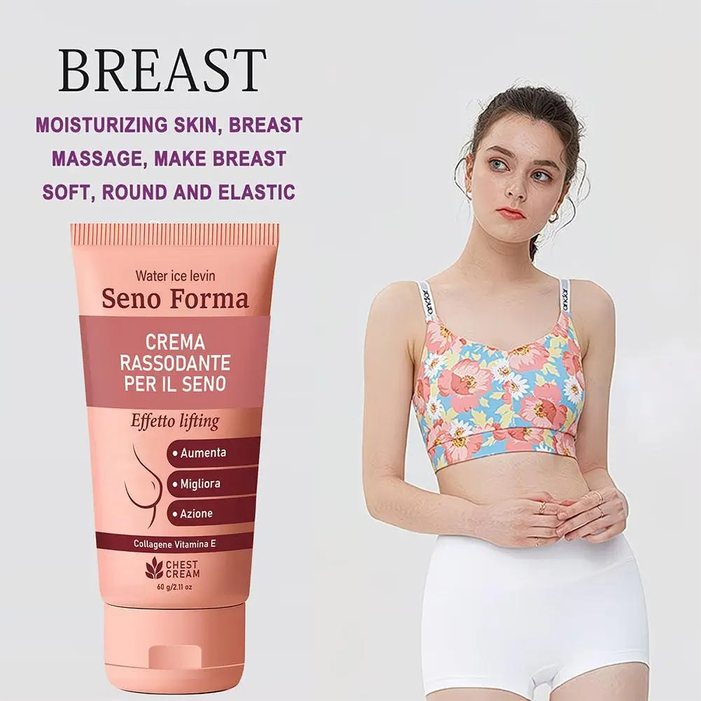 Breast Firming Cream Vitamin E Light Texture, Nourishes/Moisturizes, Collagen/Shea Butter, Boosts Elastic & Smooth Chest Skin