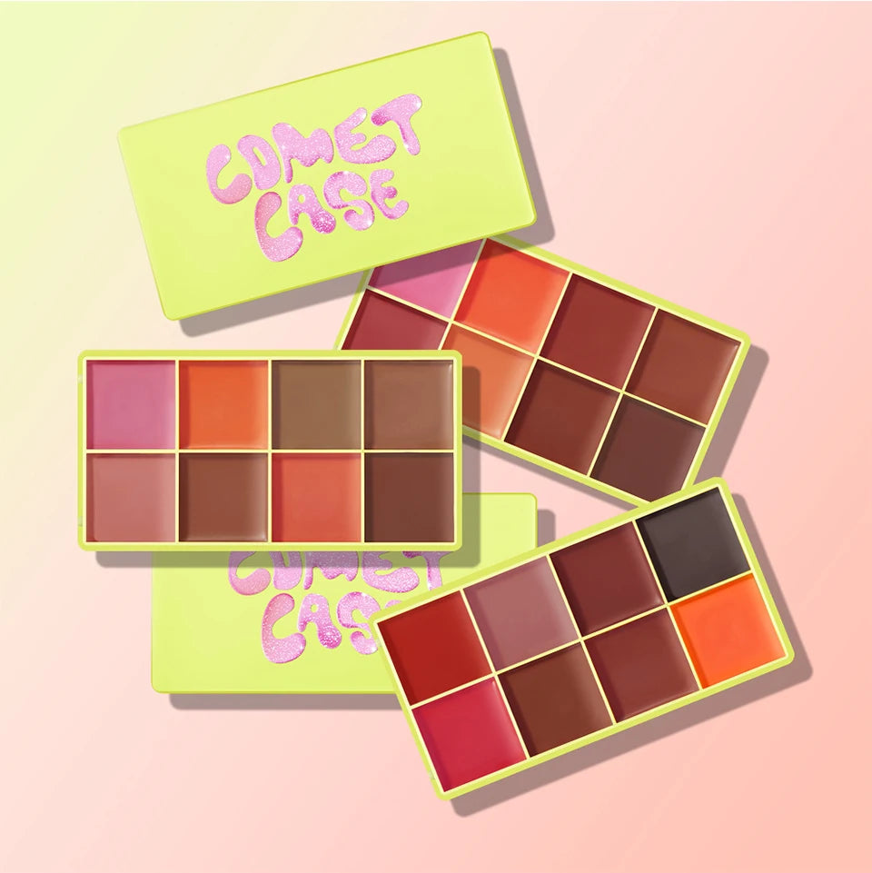 8 Shades Eyebrow Blush Palette With 3Pcs Makeup Brushes  Matte Shimmer Shadow Long Lasting Cosmetics Halloween Makeup Set