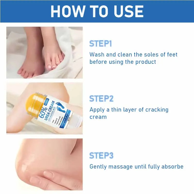 [Super Anti-Cracking] 60% Urea + 2% Salicylic Acid Hand and Foot Stick, Super Strong 50X Anti-Cracking Hand and Foot Cream Stick Plus+, Super Strong Anti-Cracking, 2-Minute Deep Hydration, Fast Results, Deep Moisturizing, Loc