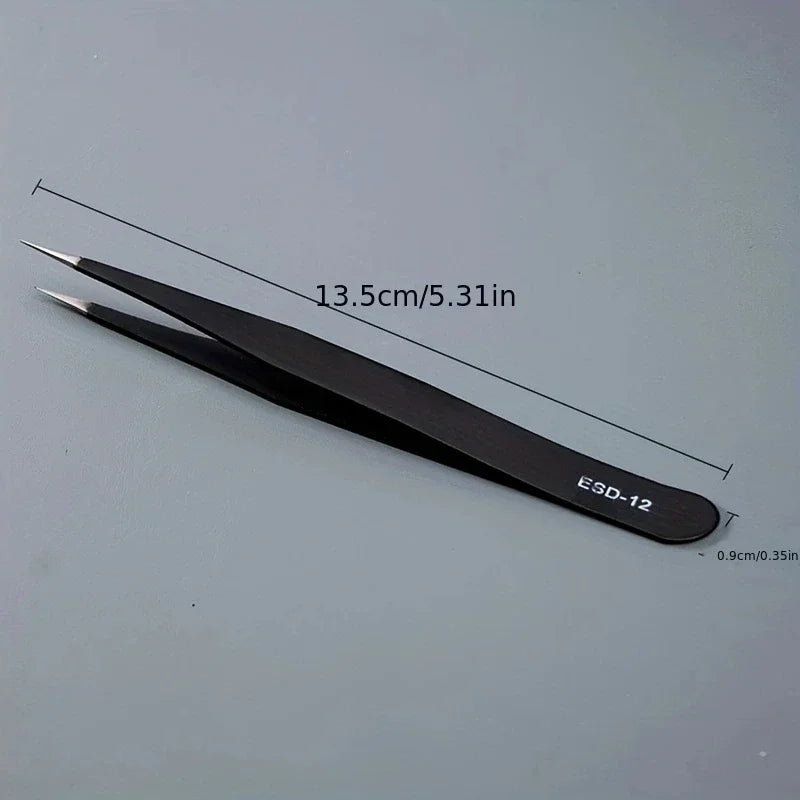 Stainless Steel Curved Straight Eyebrow False Eyelash Tweezers Nail Art Extension Makeup Tool Eeyelashes Tweezers
