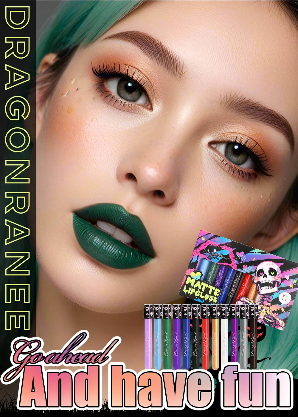 Creative Matte Lip Glaze 12 Shade Collection Vampire Halloween Cosplay Lipstick Waterproof Makeup Set Longwear Beauty  Makeup